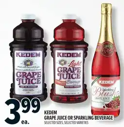 Metro Kedem grape juice or sparkling beverage offer