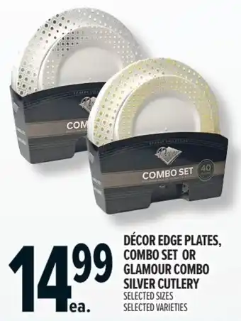 Metro Décor edge plates, combo set or glamour combo silver cutlery offer