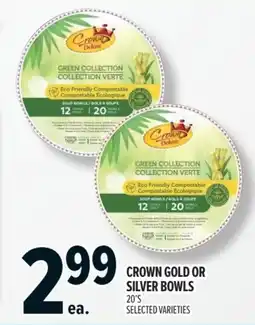 Metro Crown gold or silver bowls offer