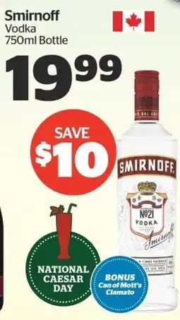 Calgary Co-op Smirnoff Vodka offer