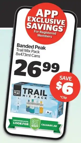 Calgary Co-op Banded Peak Trail Mix Pack offer
