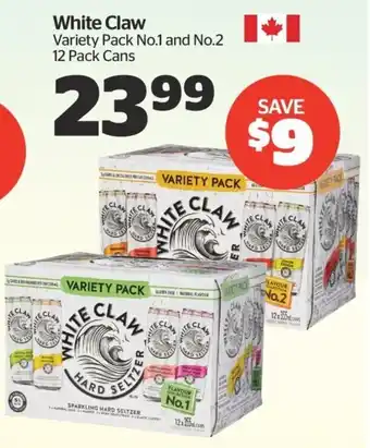 Calgary Co-op White Claw Variety Pack No.1 and No.2 offer