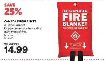 Home Hardware CANADA FIRE BLANKET offer