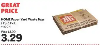 Home Hardware HOME Paper Yard Waste Bags offer