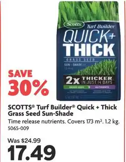 Home Hardware Turf Builder Quick + Thick Grass Seed Sun-Shade offer
