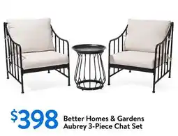 Walmart Better Homes & Gardens Aubrey 3-Piece Chat Set offer