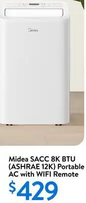 Walmart Midea SACC 8K BTU (ASHRAE 12K) Portable AC with WIFI Remote offer