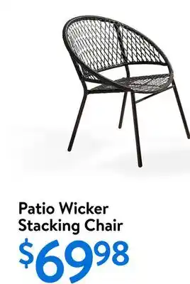 Walmart Patio Wicker Stacking Chair offer