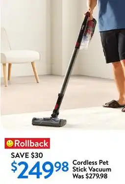 Walmart Cordless Pet Stick Vacuum offer