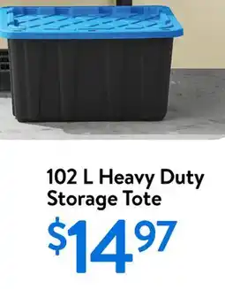 Walmart 102 L Heavy Duty Storage Tote offer