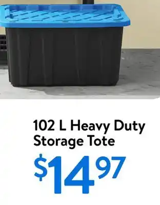 Walmart 102 L Heavy Duty Storage Tote offer