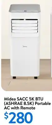 Walmart Midea SACC 5K BTU (ASHRAE 8.5K) Portable AC with Remote offer