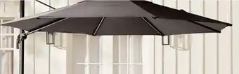 Walmart Hometrends 11' Round Offset Umbrella with LED Lights and Base offer
