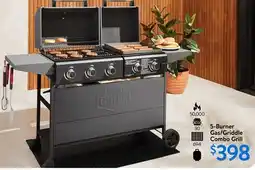 Walmart 5-Burner Gas Griddle Combo Grill offer