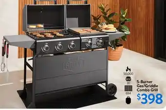Walmart 5-Burner Gas Griddle Combo Grill offer