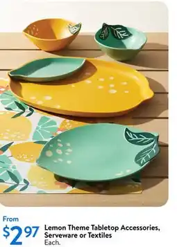 Walmart Lemon Theme Table Top Accessories, Serveware or Textiles offer