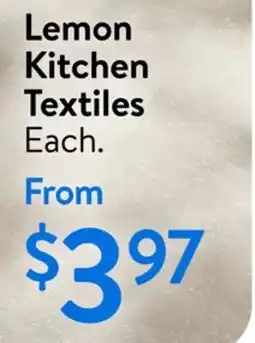 Walmart Lemon Kitchen Textiles offer