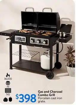 Walmart Gas and Charcoal Combo Grill offer