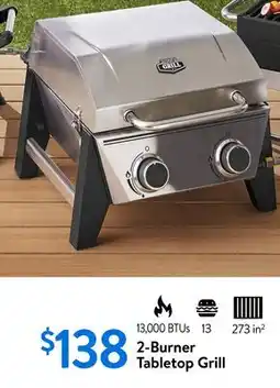 Walmart 2-Burner Tabletop Grill offer