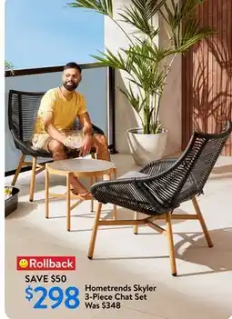 Walmart Hometrends Skyler 3-Piece Chat Set offer
