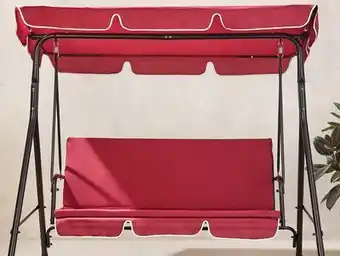 Walmart Outsunny 3-Seat Patio Swing Chair with Adjustable Canopy offer
