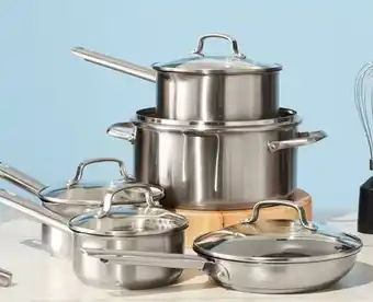 Walmart Advantage Pro 10-Piece Stainless Steel Cookware Set offer