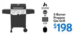 Walmart 3-Burner Propane Gas Grill offer