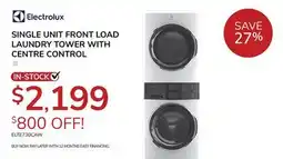 Goemans Appliances ELECTROLUX SINGLE UNIT FRONT LOAD LAUNDRY TOWER WITH CENTRE CONTROL offer