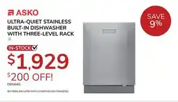 Goemans Appliances ULTRA-QUIET STAINLESS BUILT-IN DISHWASHER WITH THREE-LEVEL RACK offer