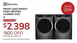 Goemans Appliances Electrolux FRONT LOAD ENERGY STAR CERTIFIED LAUNDRY DUO offer