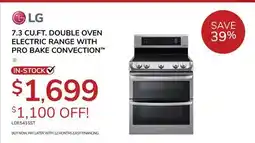 Goemans Appliances LG 7.3 CU. FT. DOUBLE OVEN ELECTRIC RANGE WITH PRO BAKE CONVECTION offer