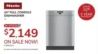 Goemans Appliances Miele 24 FULL CONSOLE DISHWASHER offer