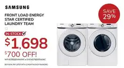 Goemans Appliances SAMSUNG ENERGY STAR CERTIFIED LAUNDRY TEAM offer