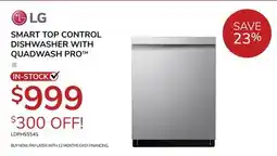 Goemans Appliances LG SMART TOP CONTROL DISHWASHER WITH QUADWASH PRO offer