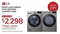Goemans Appliances LG ENERGY STAR CERTIFIED LAUNDRY TEAM offer