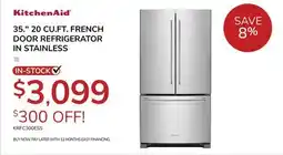 Goemans Appliances KITCHENAID 35 20 CU. FT. FRENCH DOOR REFRIGERATOR IN STAINLESS offer