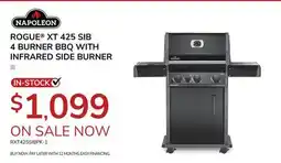 Goemans Appliances NAPOLEON ROGUE XT 425 SIB 4 BURNER BBQ WITH INFRARED SIDE BURNER offer