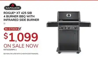 Goemans Appliances NAPOLEON ROGUE XT 425 SIB 4 BURNER BBQ WITH INFRARED SIDE BURNER offer