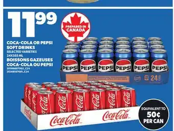 Independent City Market COCA-COLA OR PEPSI SOFT DRINKS, 24X355 ML offer