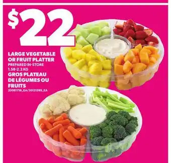 Independent City Market LARGE VEGETABLE OR FRUIT PLATTER PLATTER, 1.58-2.2 KG offer