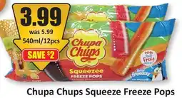 Starsky Chupa Chups Squeeze Freeze Pops offer