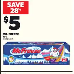 Independent City Market MR. FREEZE, 48'S offer