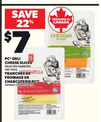Independent City Market PC DELI CHEESE SLICES FROMAGE, 140-170 G offer