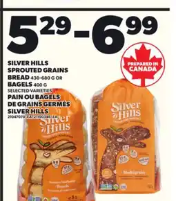 Independent City Market SILVER HILLS SPROUTED GRAINS BREAD, 430-680 BAGELS, 400 G offer