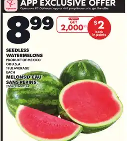 Independent City Market SEEDLESS WATERMELONS, 11 LB AVERAGE EACH offer