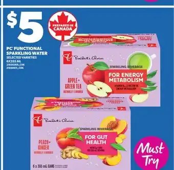 Independent City Market PC FUNCTIONAL SPARKLING WATER,6X355 ML offer