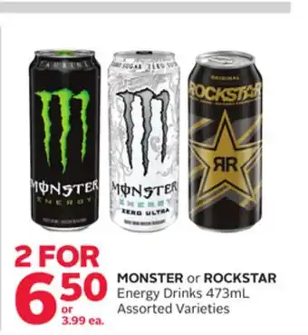Rexall MONSTER or ROCKSTAR Energy Drinks offer