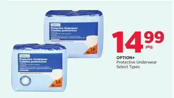 Rexall OPTION + Protective Underwear offer