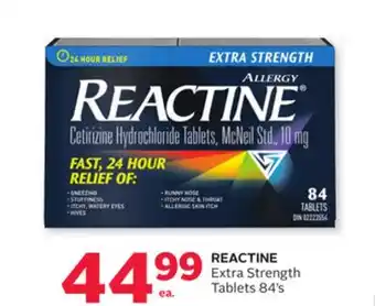 Rexall REACTINE Extra Strength Tablets offer