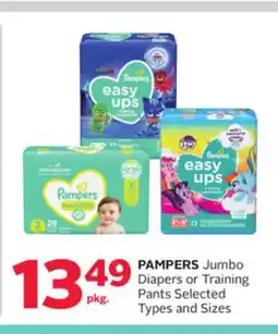 Rexall PAMPERS Jumbo Diapers or Training Pants offer